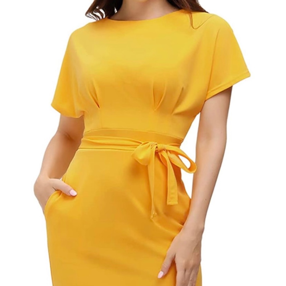 Yellow Bodycon/Pencil Dress
